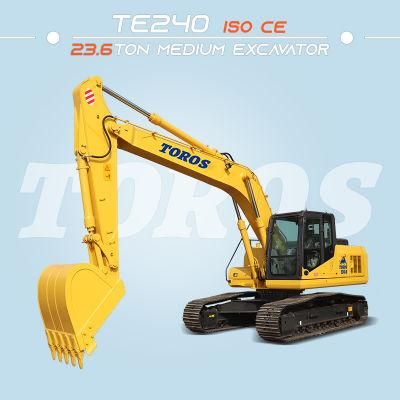 Te240 23.6 Ton Track Crawler Small Excavator Digger Tractor for Sale Max Philippines Construction Works Prices of Excavator