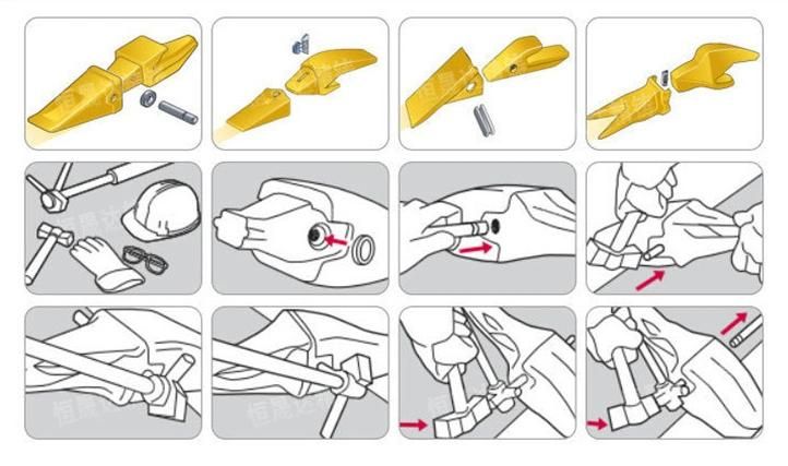 Heavy Equipment Spare Parts Hydraulic Excavator Bucket with High Quality Bucket Tooth