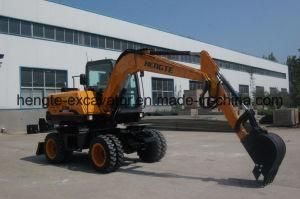 8 Ton Wheeled Excavator with Air Conditioner