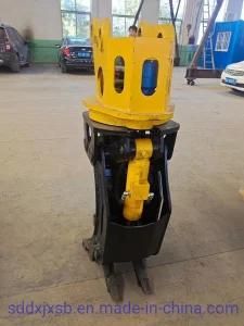 Factory Price 360 Degree Rotatory Dual Cylinder Heavy Type 3+2 Claw Rock Grapple for Excavator 19ton Light Grade Part
