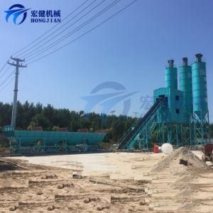 Belt Conveyor 60cbm Per Hour Concrete Mixing Plant Hzs60 with Twin-Shaft Concrete Mixer