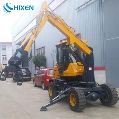 Small Agriculture Machinery Mini Wheel Excavator Equip 3.0 Ton