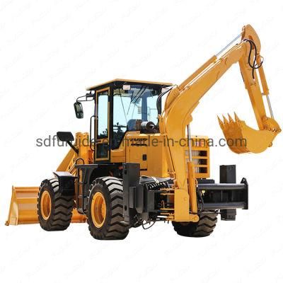 Cheep Wheeled Mini Digger 4X4 4 Small Mini Excavator Backhoe Loader Price Fwz10-20