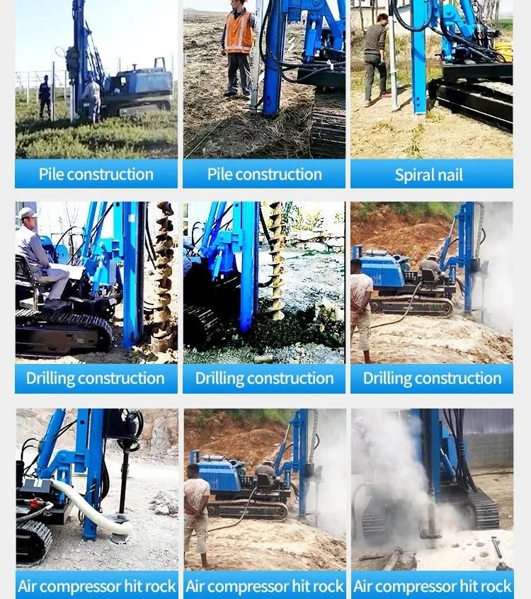 Pile Length 3m Factory Price High Efficiency Solar Pile Driver Machine in Plains and Mountain Areas