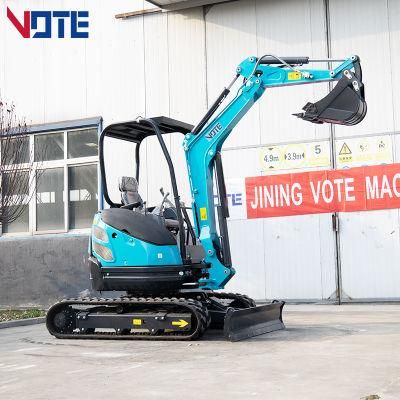 China Excavator 2.8 Ton Mini Digger for Construction Small Garden Building Special Excavator for Small Engineering