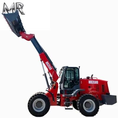 High Lifting Dumping Bucket Heavy Construction Telescopic Front Wheel Loader
