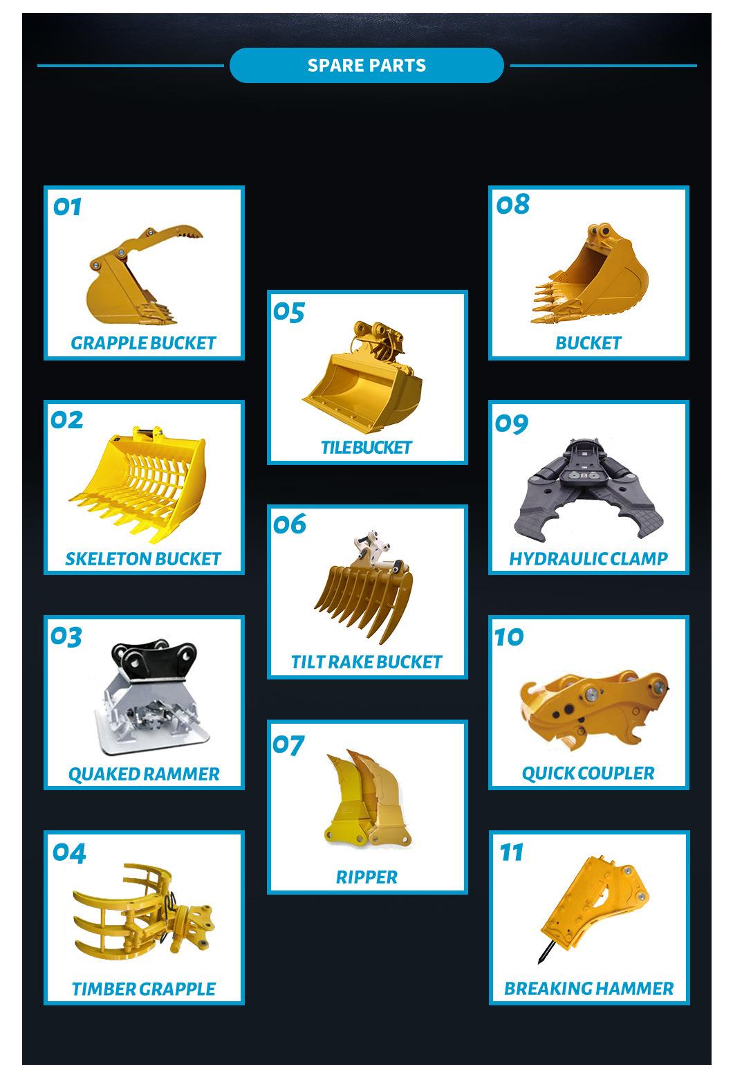 Hot Sale Track Crawler Bagger Cheaper Price Hydraulic Digger Chinese Excavator for Sale