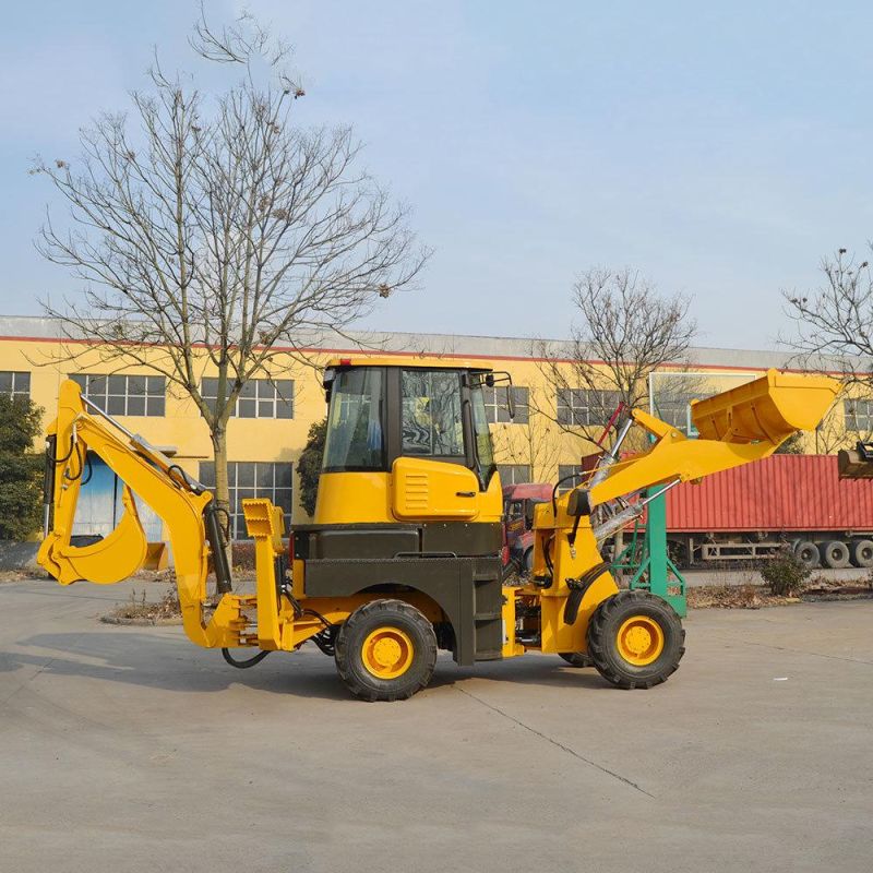 Good Quality 4 Wheel Drive Backhoe Loader for Construction Work