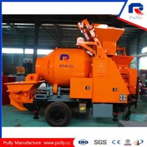 52kw Diesel Full-Hydraulic Concrete Pump with Mixer
