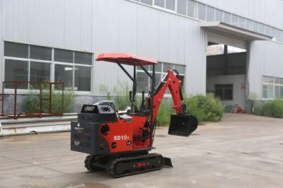 Shanding Factory 0.8 Ton 800kg Hydraulic Crawler Mini Micro Digger for Garden Model SD10s Export to UK