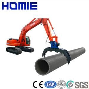 Wooden and Stone Grab Hydraulic Rotator Steel Grab 20 T Excavator