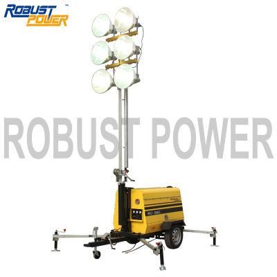 6X1000W 9m Mast Metail Halide Lamp Generator Mobile Light Tower