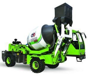 1.8 Cube Meter Construction Equipment Mobile Self Loading Concrete Mixer with Pump