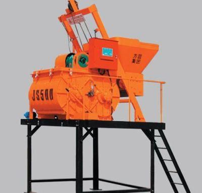 High Efficiency Js Series Js2000 Js3000 Stationary Double Twin Shaft Concrete Mixer