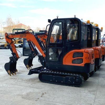 China Manufacturer Hightop Ht18 Ht20 Ht22 Mini Bagger/Mini Excavator with Euro5/EPA Kubota Engine