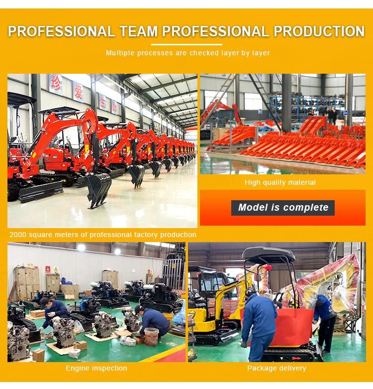 China 0.8ton 1ton 2ton 2.2ton 2.5tonmini Excavator Crawler Mini Digger, Used in Small Projects, Garden Agriculture