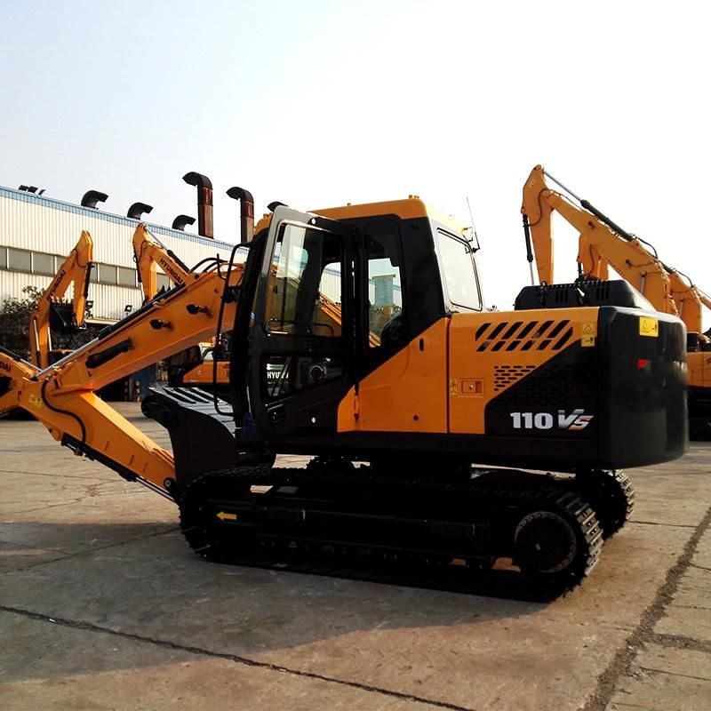 High Performance Earthmoving Digger R110vs Huy-Ndai 11ton Hydraulic Crawler Excavator for Sale
