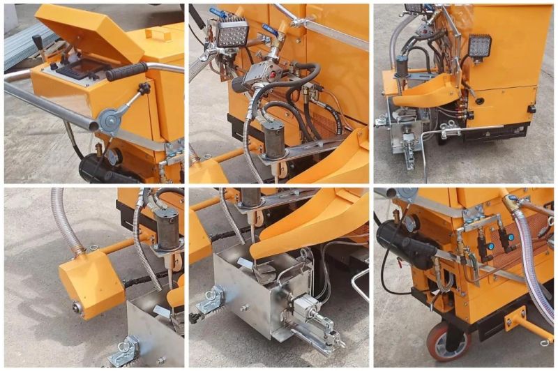 Self-Propelled Two-Component Road Marking Machine Four Linetype in One Machine