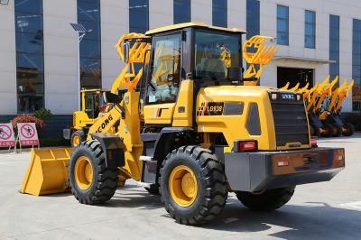 Lugong Loaders Diesel Engine Power Mini Loader Compact Wheel Loader with Hydraulic Pumps
