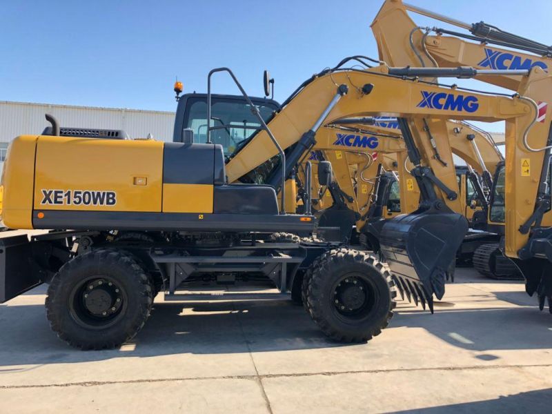 XCMG Official 15t Small Wheel Excavator Xe150wb China New Wheeled Excavators for Sale