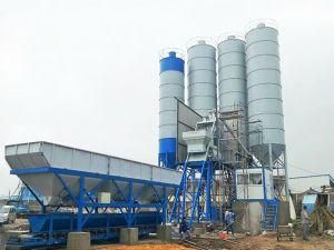 Hzs50 Precast Batching Plant Hopper Lift Concrete Mixing Plant in Russia