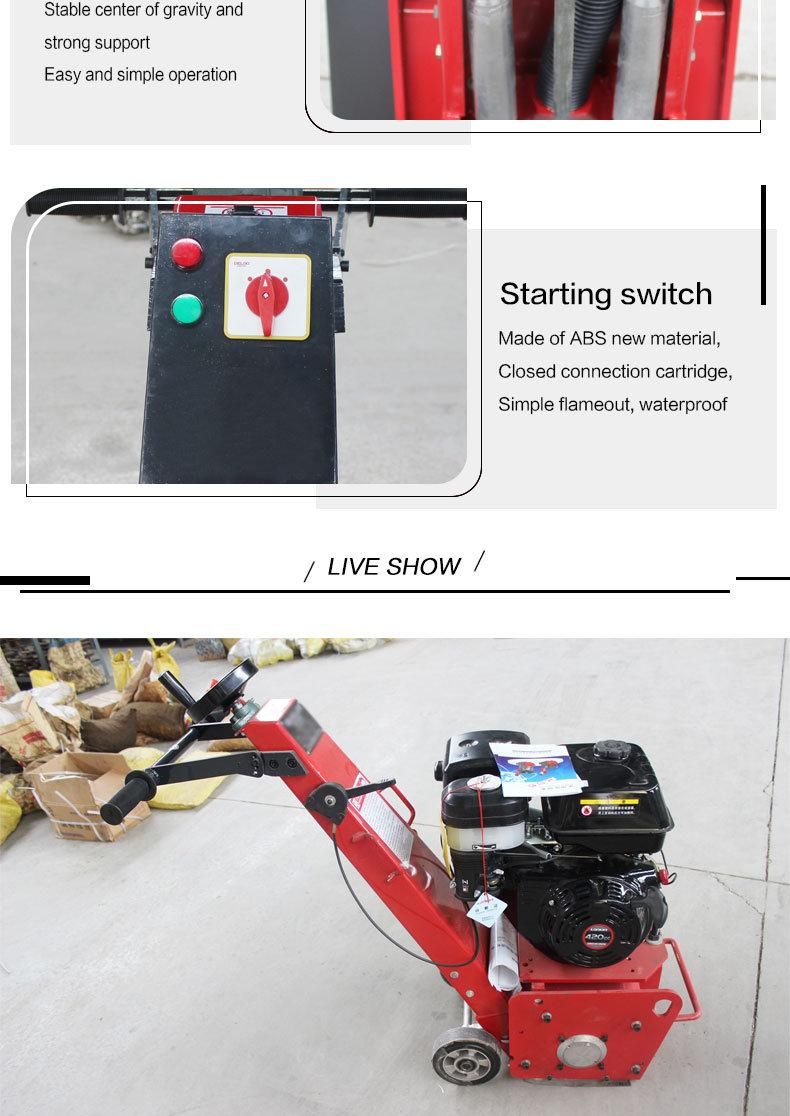 Gasoline Concrete Hand Floor Asphalt Planer Scarifier Machine for Sale