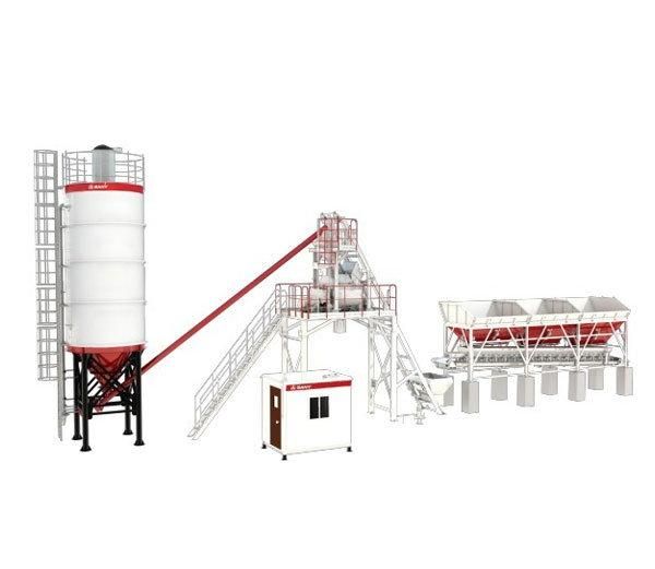 Hzs90 1.5cbm Portable Concrete Batching Plant