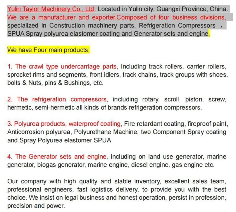 Top Roller Bottom Roller for Undercarriage Parts Ex2500/Ex2600