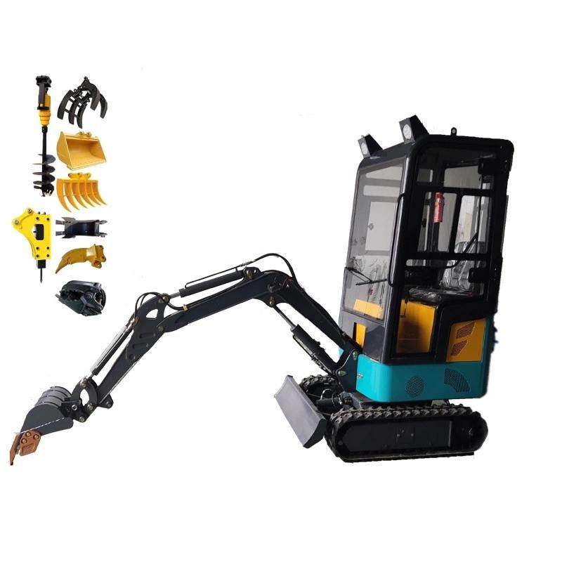 New Durable Minibagger Machine 1ton 1.5ton/2ton Mini Excavator with Accessories