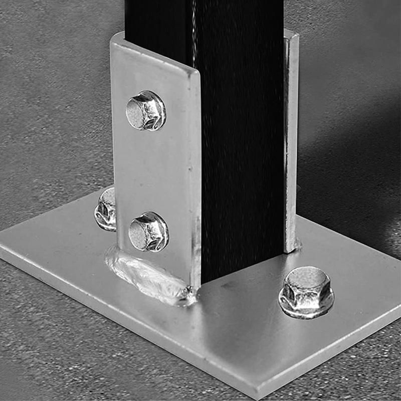 Durable Zinc Plated Square Fence Post Base