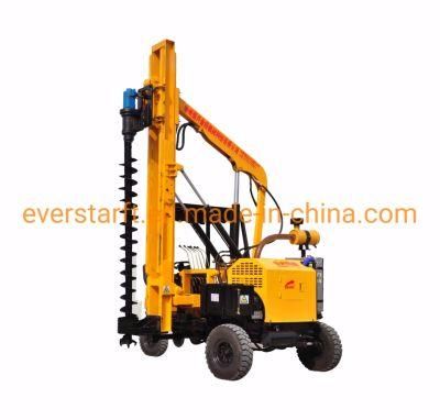 Hydraulic Pile Driver for Highway Guardrail Construction