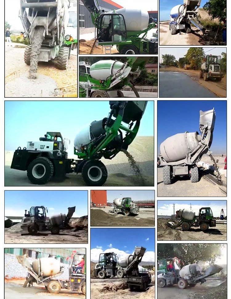 2m3 Mixing Rotary Drum Capacity Concrete Mixer Truck Use for Construction Works
