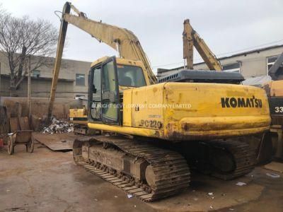 18meter Long Boom 22t Used Crawler Excavator Komatsu PC220-6 PC220 Crawler Excavator