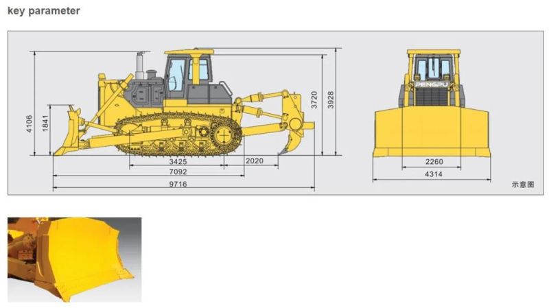 Factory Pengpu Bulldozer Pd410y Remote Control Dozer