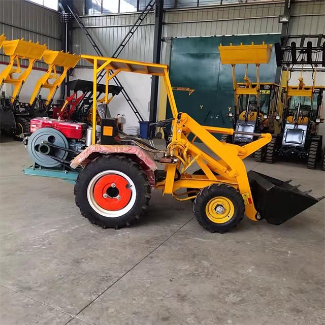 Wheeled Diesel Small Loader Engineering Forklift Shovel Car