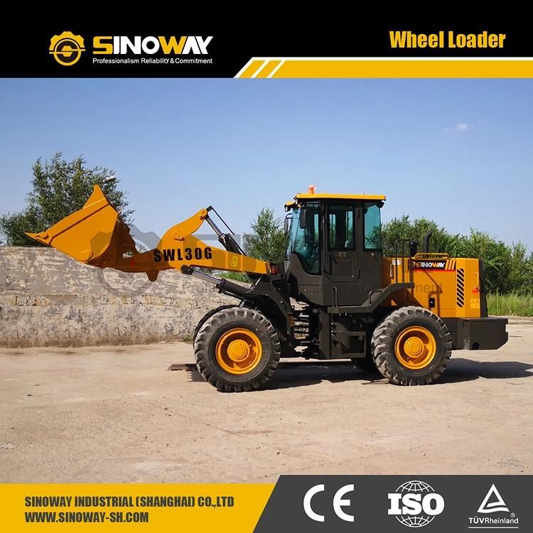3 Tonne Mini Wheel Loader Compact Front End Loader with Small Shovel Bucket