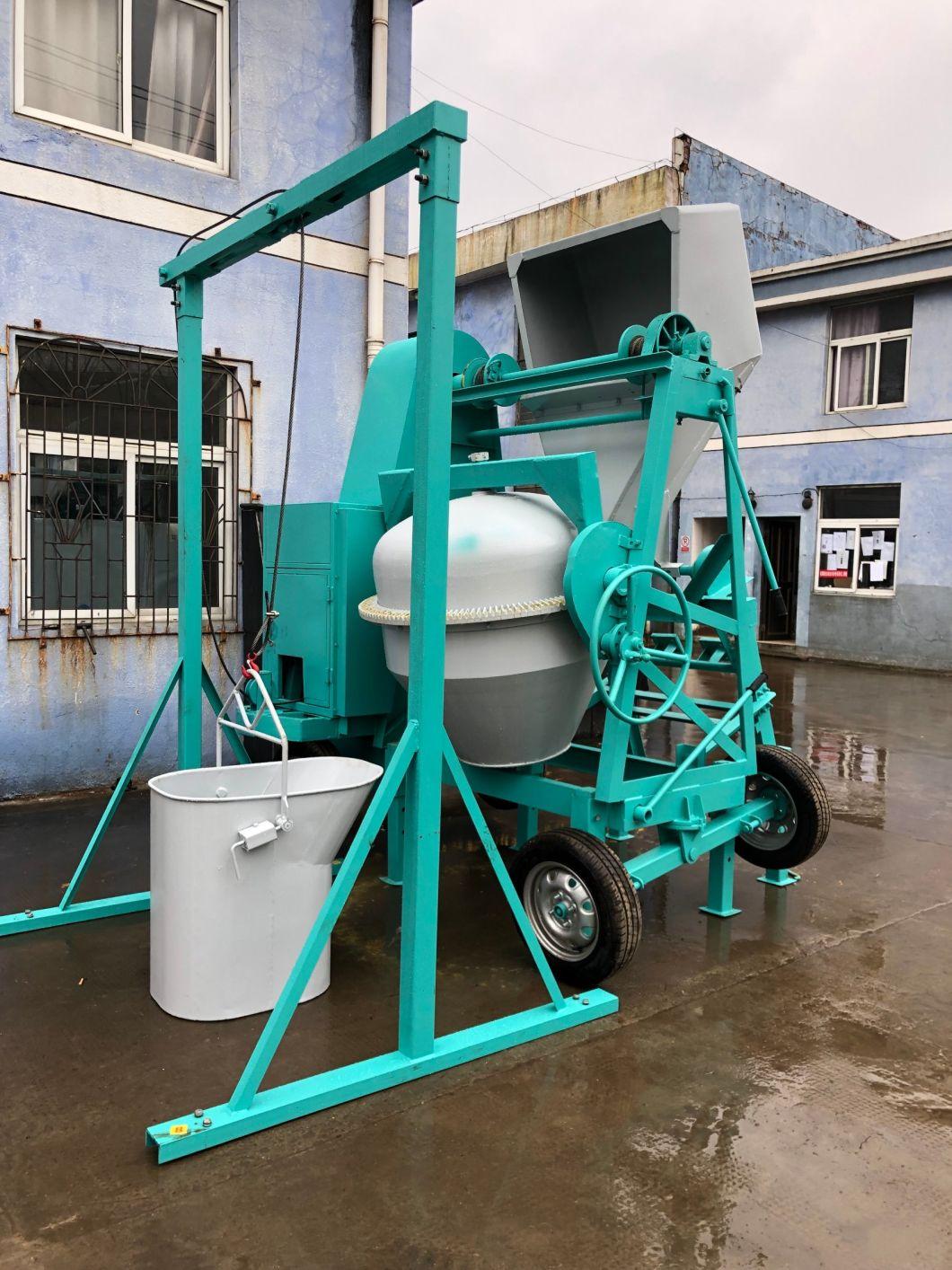 Little Noise Diesel Cylinder Concrete Mixer with Lifting Hopper for Sale