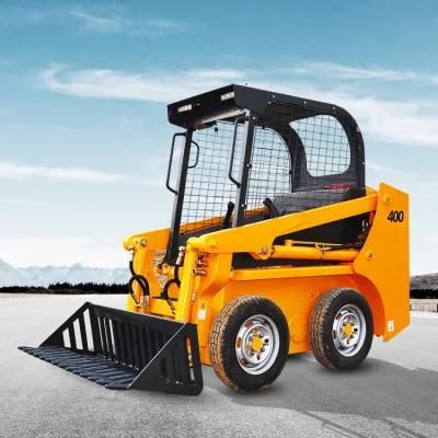 China Official Cheap Mini Small Series Wheel Skid Steer Loader500kg 700kg 850kg with Different Attachments Price for Sale