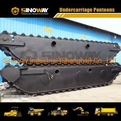 Pontoons Undercarriage for Cat Excavator Sinoway Amphibious Excavator Pontoons for Komatsu
