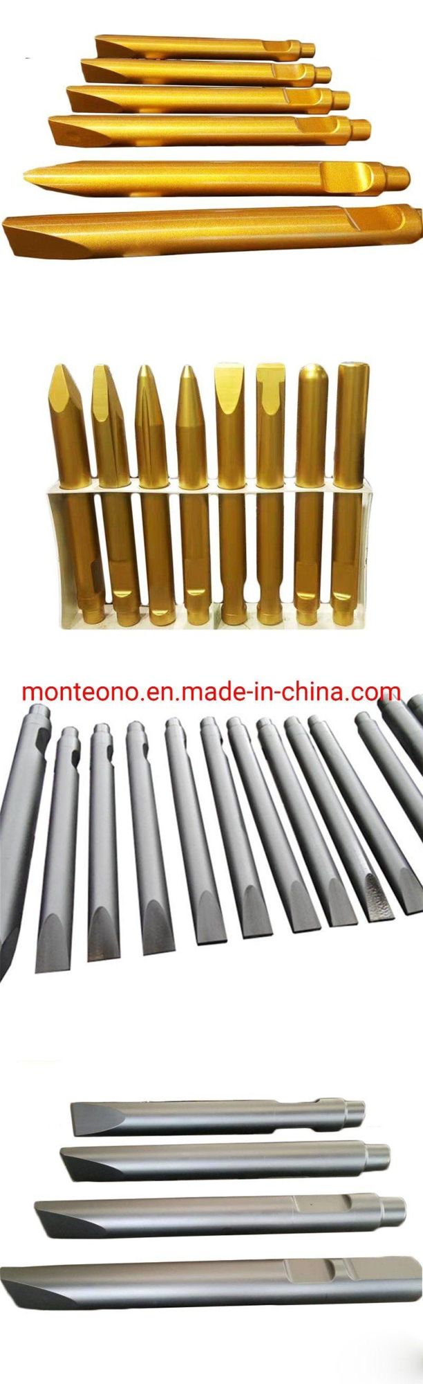 Jthb150/Jthb310/Jthb350 Rock Chisel Wedge Conical Blunt Moil Point Chisel for Hydraulic Breaker of Komats Excavator