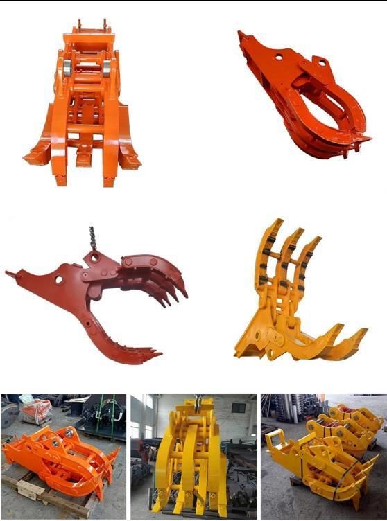 Excavator Attachment Hydraulic Rotary /Rotating Steel /Stone Grapple