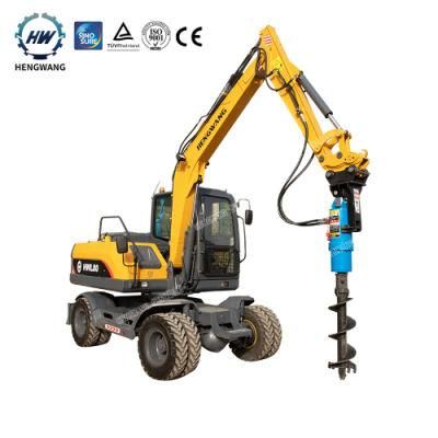 8 Ton Tyre Excavator for Forest Wood Carrying
