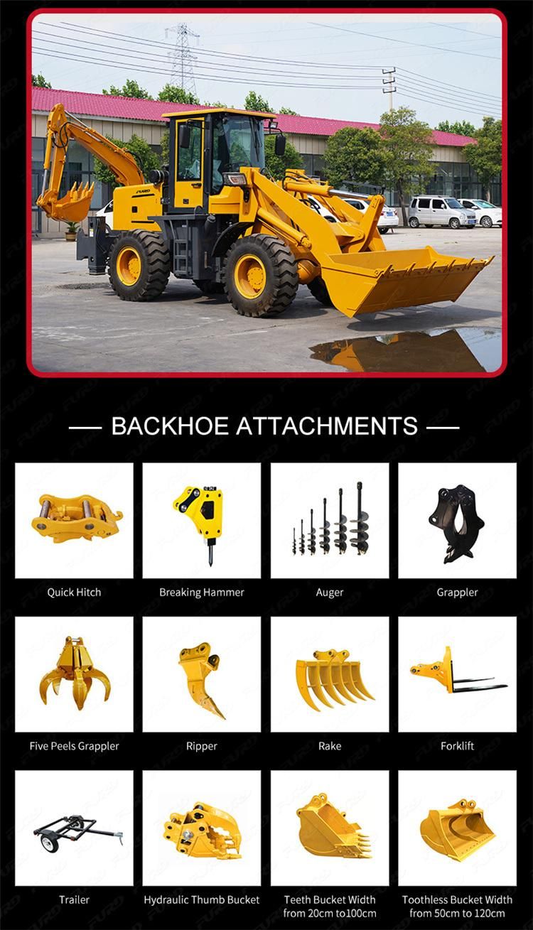 4 Wheel Drive New Mini Backhoe Loader with Cheap Price