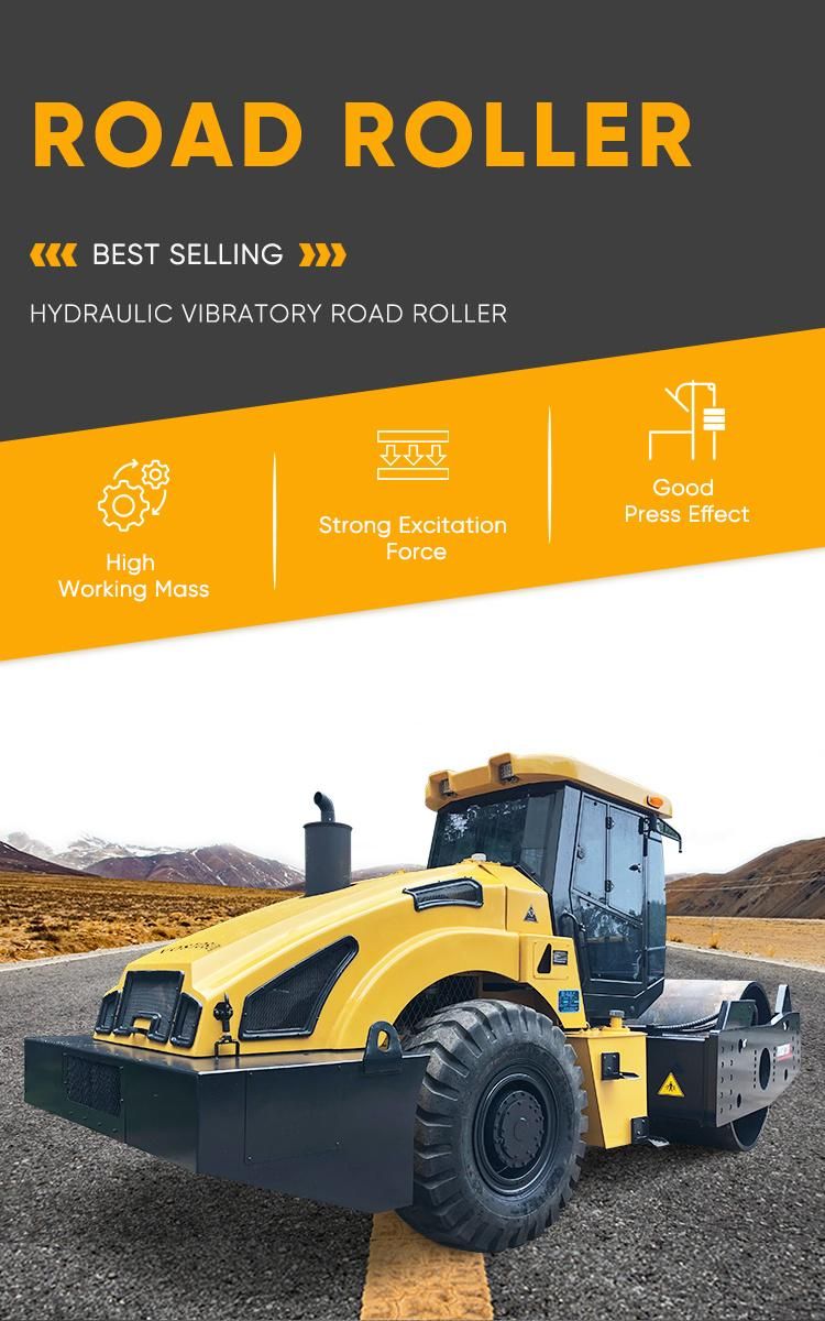 26 Ton Pneumatic Tire Mechanical Drive Single Drum Vibratory Road Roller