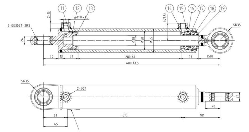 Hydraulic Oil Cylinder for Paver Good Price