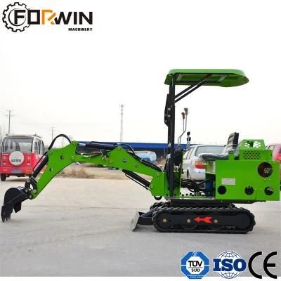 High Performance 1 Ton Small Digger Hydraulic Fw10s Mini Backhoe Crawler Track Excavator