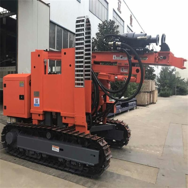 Ground Spiral Pile Screw Bolts Drilling Machine for Big Slope Solar Project