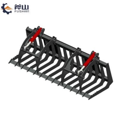 Skid Loader Rake Grabber Hydraulic Grapple Attachment