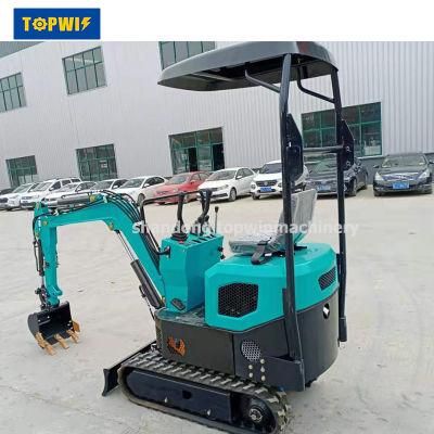 2021 New Hot Sale Cheap Price 1.0ton Mini Micro Small Rubber Crawler Hydraulic Excavator for Indoor or Garden Use with CE for Europe