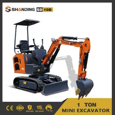 Shanding 600kg 1ton 2ton 3ton Mini Hydraulic Excavator Small/Mini/Micro Bagger with CE Certificate